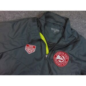 Atlanta Hawks Jacket Mens Small Gray Zip Up Basketball Levelwear